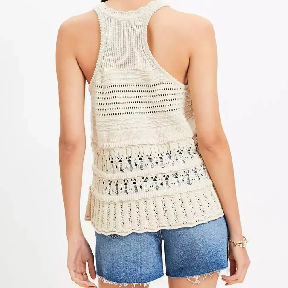 ๐ฆ LOFT - Pointelle Swing Sweater Tank Top - Picture 4 of 6